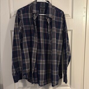 Banana Republic Blue and White Plaid Shirt